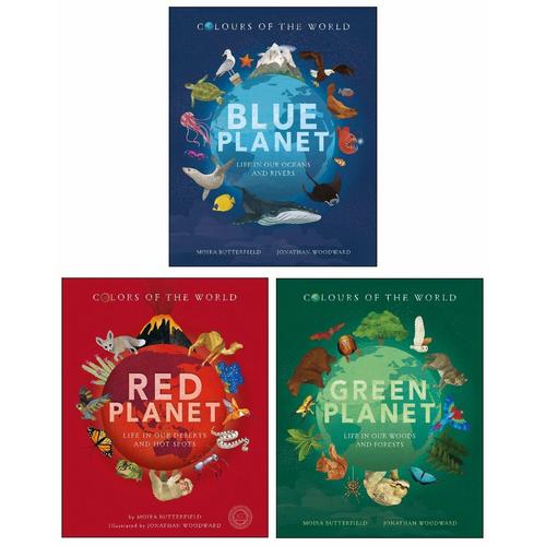 Colours of the World 3-Book Set | Blue Planet, Red Planet & Green Planet | Illustrated Children’s Books on Nature, Learning & Color Recognition