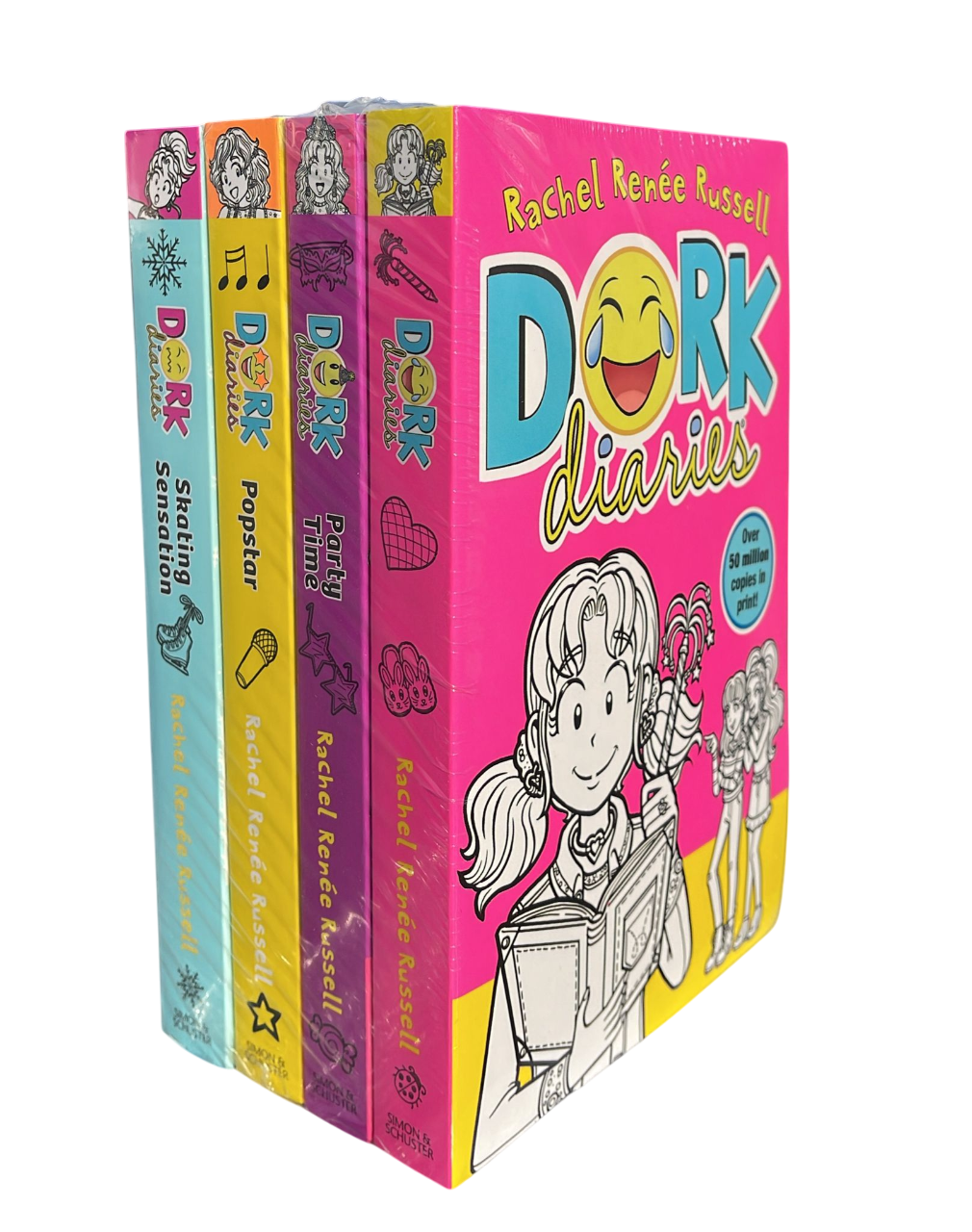 Dork Diaries Series (Book 1-4) By Rachel Renee Russell 4 Books Collection Set
