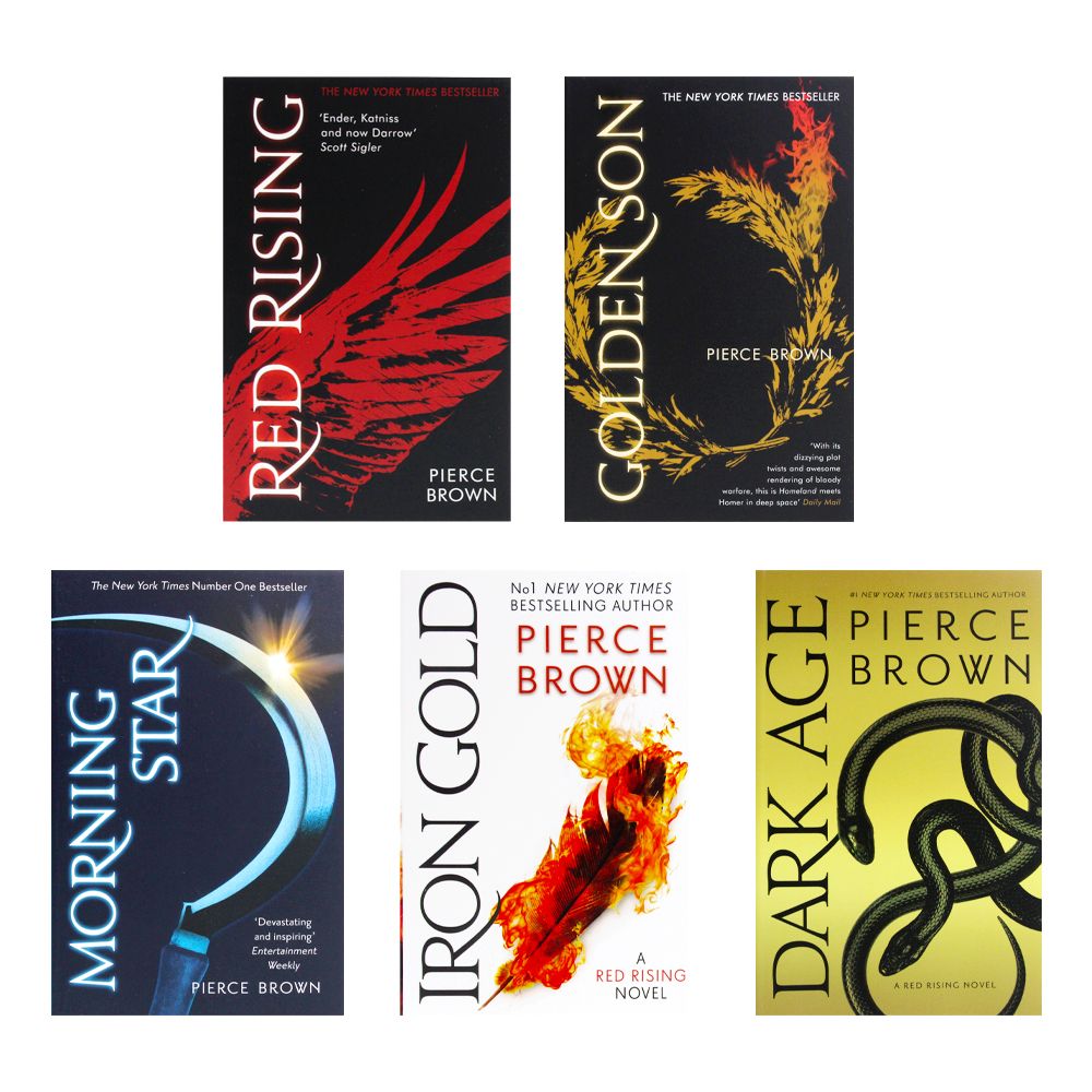 Red Rising Series 5-Book Collection by Pierce Brown | Dystopian Sci-Fi, Epic Adventure, Action-Packed Saga, Bestselling Fiction for YA & Adult Readers