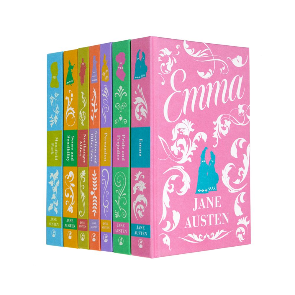 Jane Austen Complete Works 7 Book Hardcover Boxed Set – Classic Literature Novels: Emma, Pride and Prejudice, Persuasion, Mansfield & More