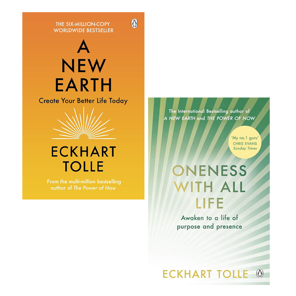 Eckhart Tolle 2 Books Collection Set | Oneness With All Life & A New Earth | Spirituality, Mindfulness & Personal Growth