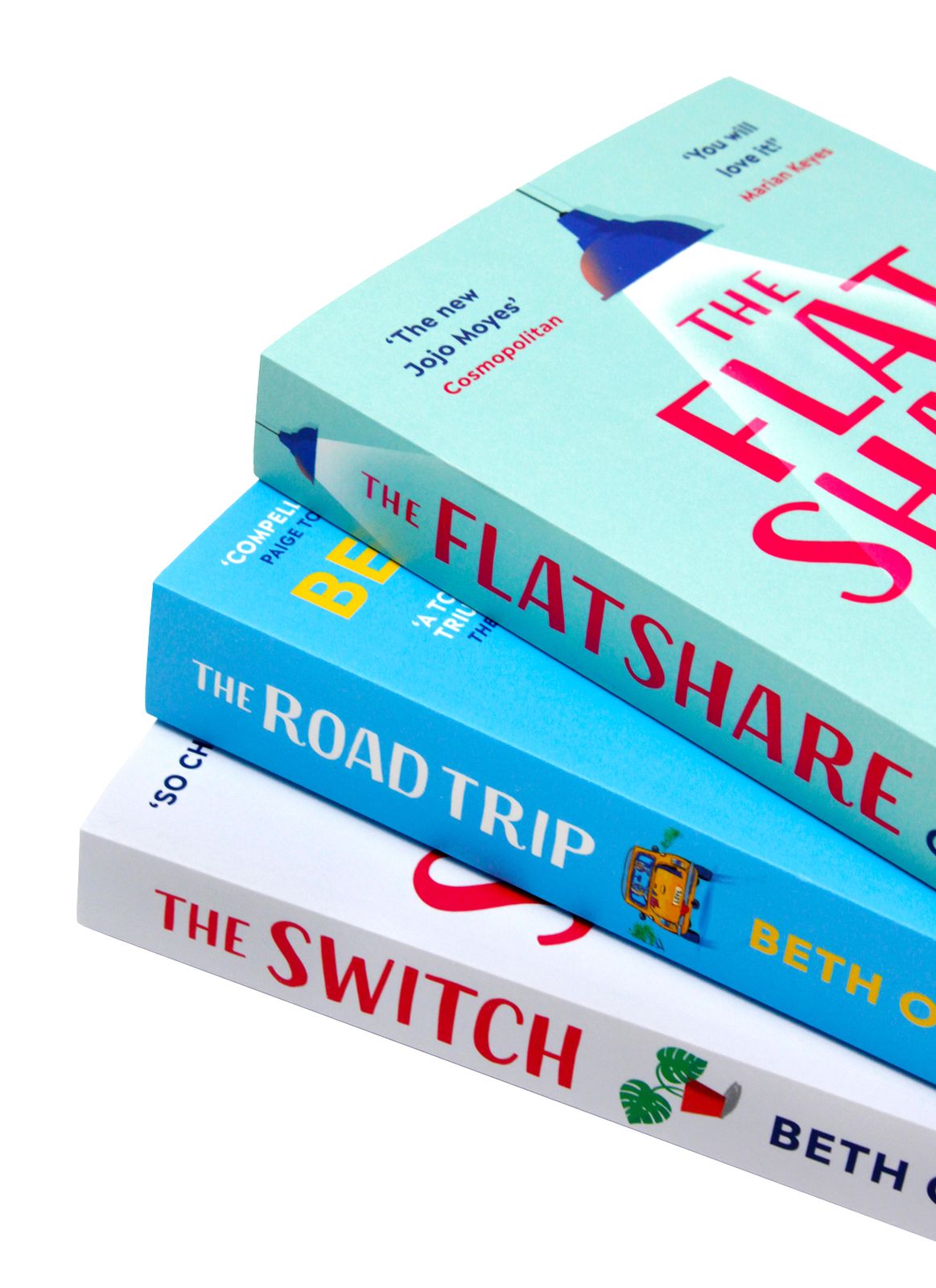 Beth O'Leary 3 Books Collection Set – Bestselling Contemporary Romance Novels: The Flatshare, The Road Trip, The Switch – Engaging, Emotional Reads