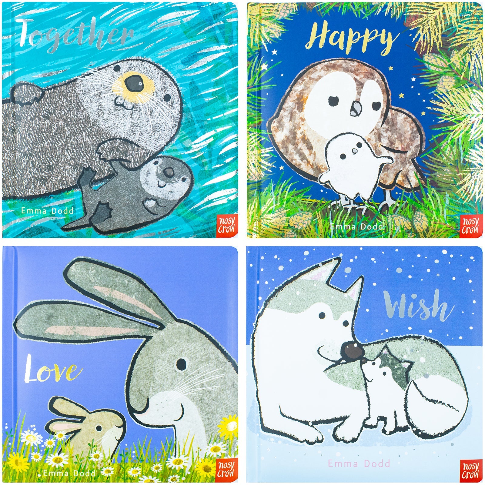 Emma Dodd Animal Series 4-Book Collection Set | Heartwarming Children's Picture Books – Love, Wish, Happy & Together | Family, Storytime & Learning