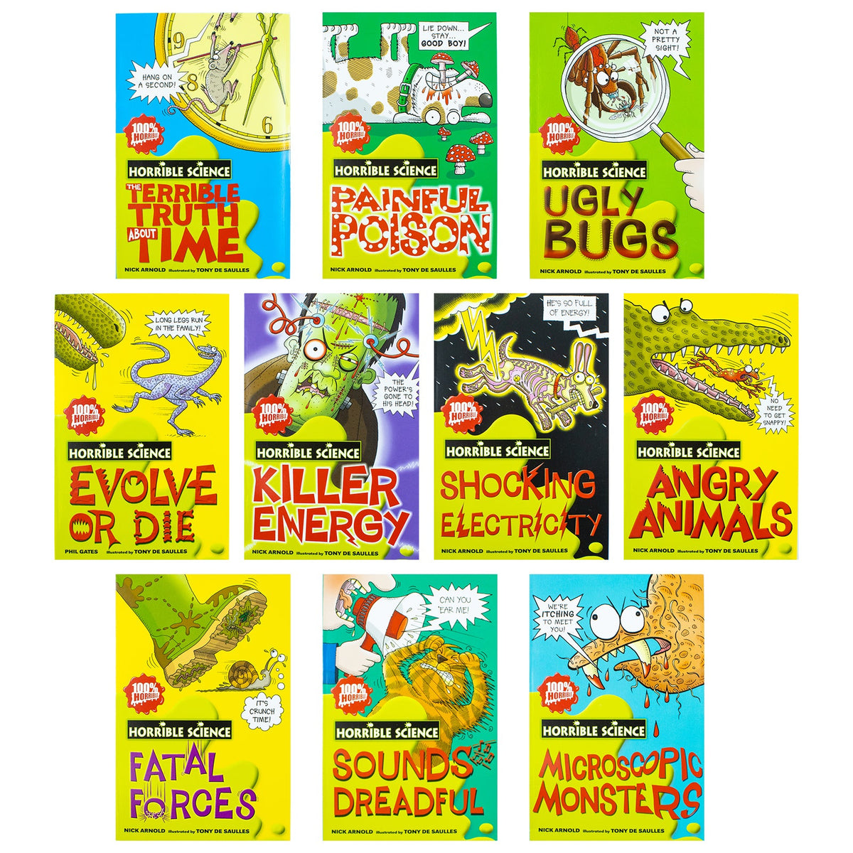 Horrible Science 10-Book Collection by Nick Arnold | Fun & Educational STEM Books for Kids – Science Facts, Experiments & Laugh-Out-Loud Learning