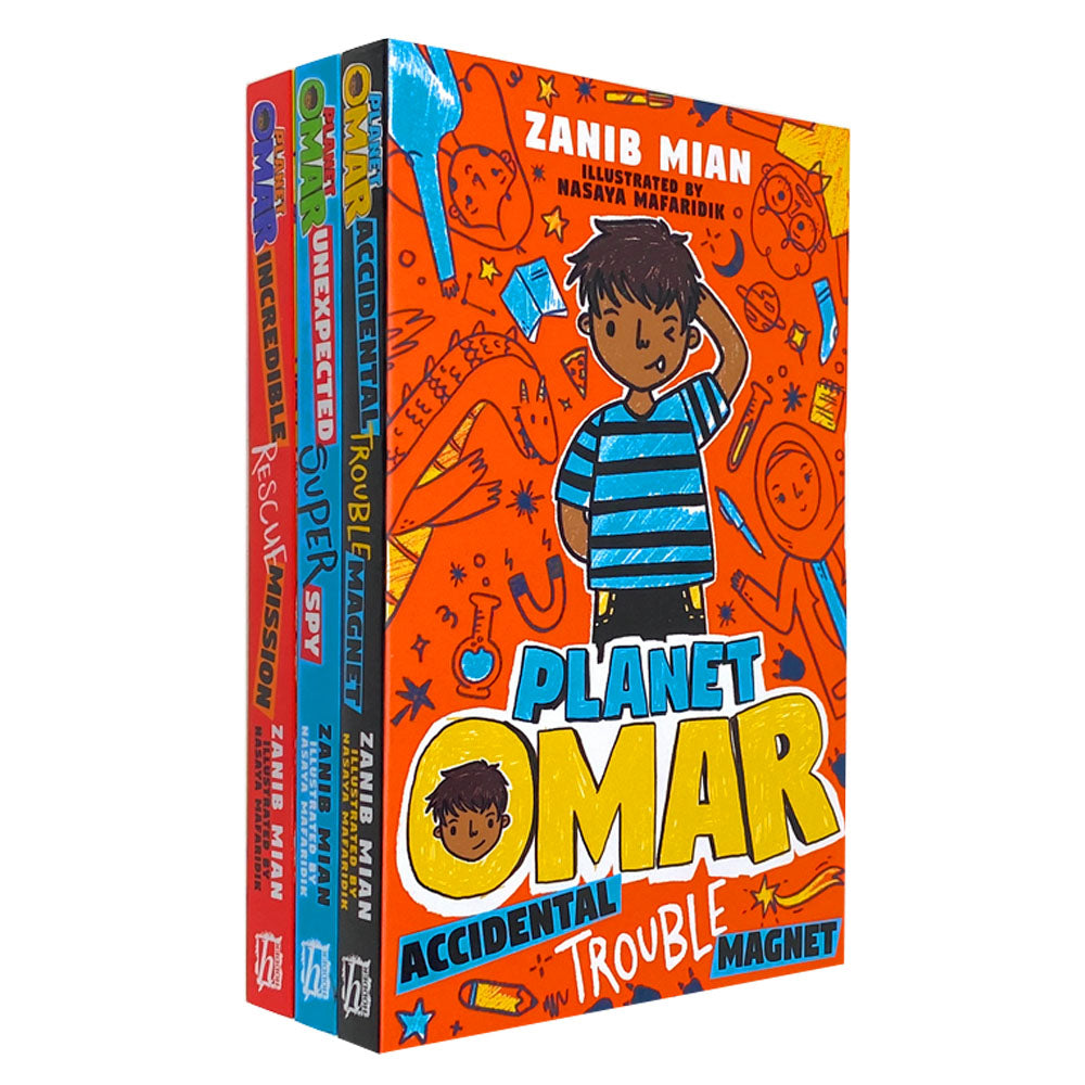 Planet Omar Series 3 Book Collection Set – Unexpected Super Spy by Zanib Mian, Children's Fiction for Kids, Adventure, Family, Humor & Imagination