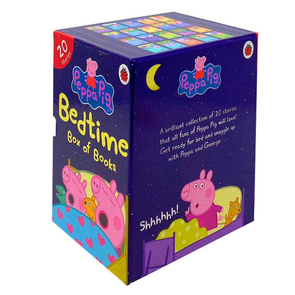 Peppa Pig Bedtime Box of hardback  Books – 20 Fun Kids' Stories for Bedtime & Early Reading | Ladybird Collection Set Featuring Peppa Goes Swimming