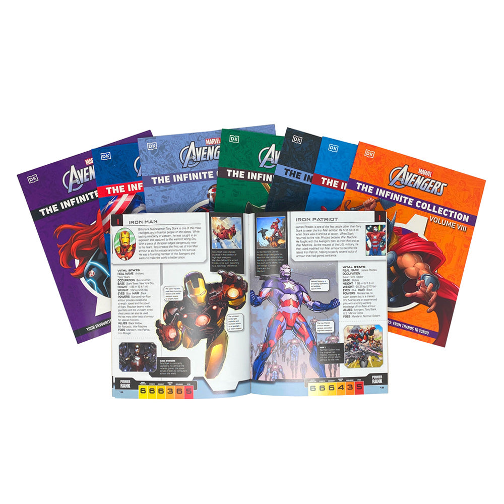 Marvel The Avengers 8 Book Collection Box Set – The Infinite Collection Volume 1 | Superhero Character Guides, Action, Adventure & Kids Fiction Books
