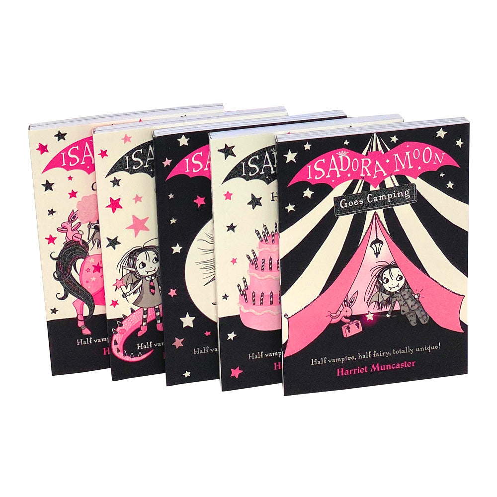 Isadora Moon 5 Book Set by Harriet Muncaster | Magical Children's Collection with Fantasy,Adventure,Fun Reading & Whimsical Stories for Kids