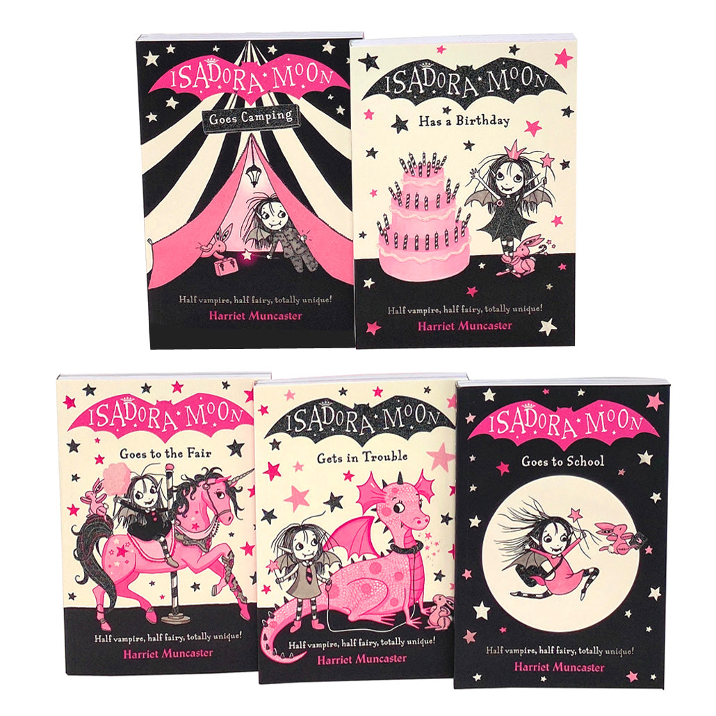 Isadora Moon 5 Book Set by Harriet Muncaster | Magical Children's Paperback Collection with Fantasy,Adventure,Fun Reading & Whimsical Stories for Kids