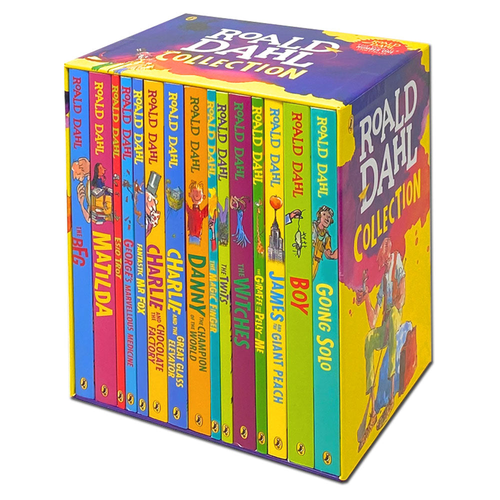 Roald Dahl 15-Book Box Set Collection | Classic children's fiction, funny stories, adventure, Matilda, Going Solo & more | Perfect gift set