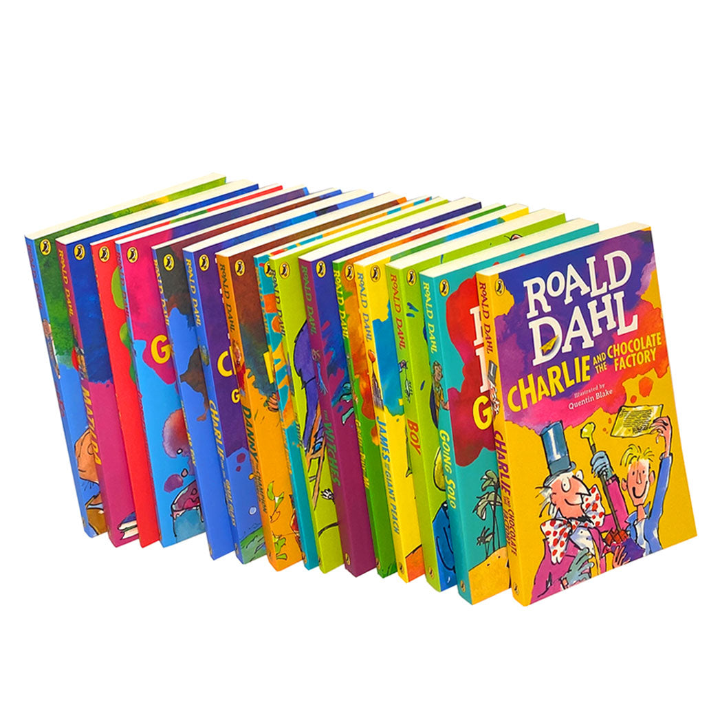 Roald Dahl 15-Book Box Set Collection | Classic children's fiction, funny stories, adventure, Matilda, Going Solo & more | Perfect gift set