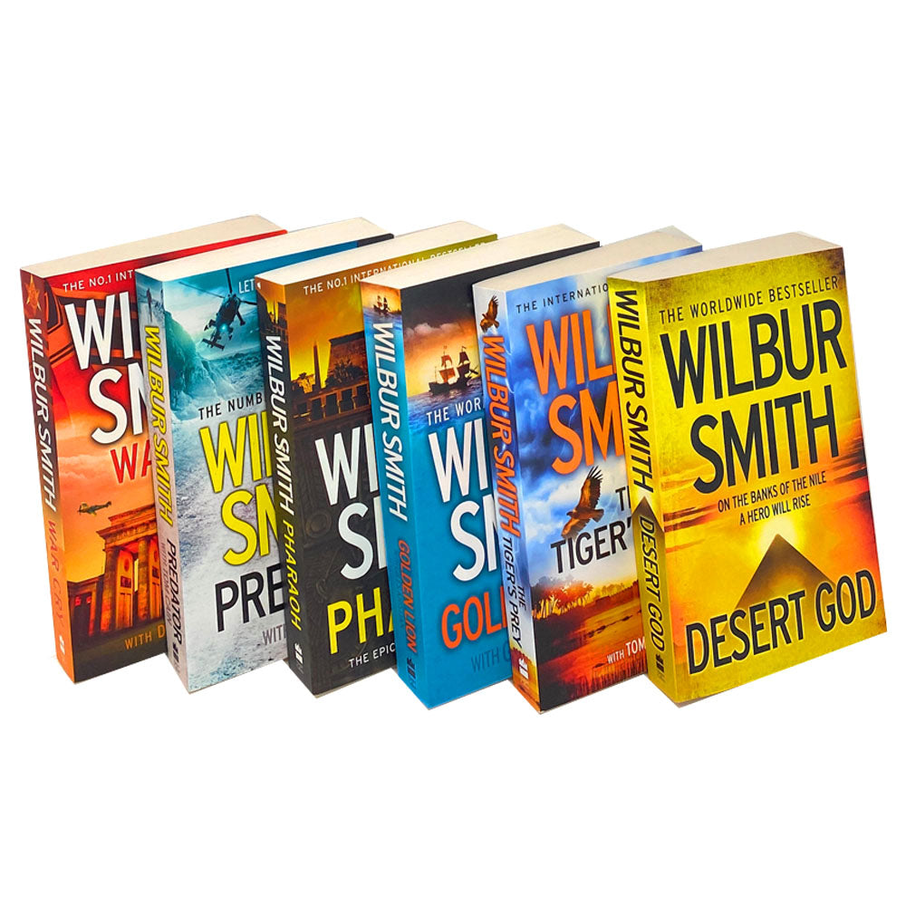 Wilbur Smith Collection 6 Book Set – Adventure Fiction Series, Historical Thriller Novels, Bestselling Books by Top Author for Youth & Adults