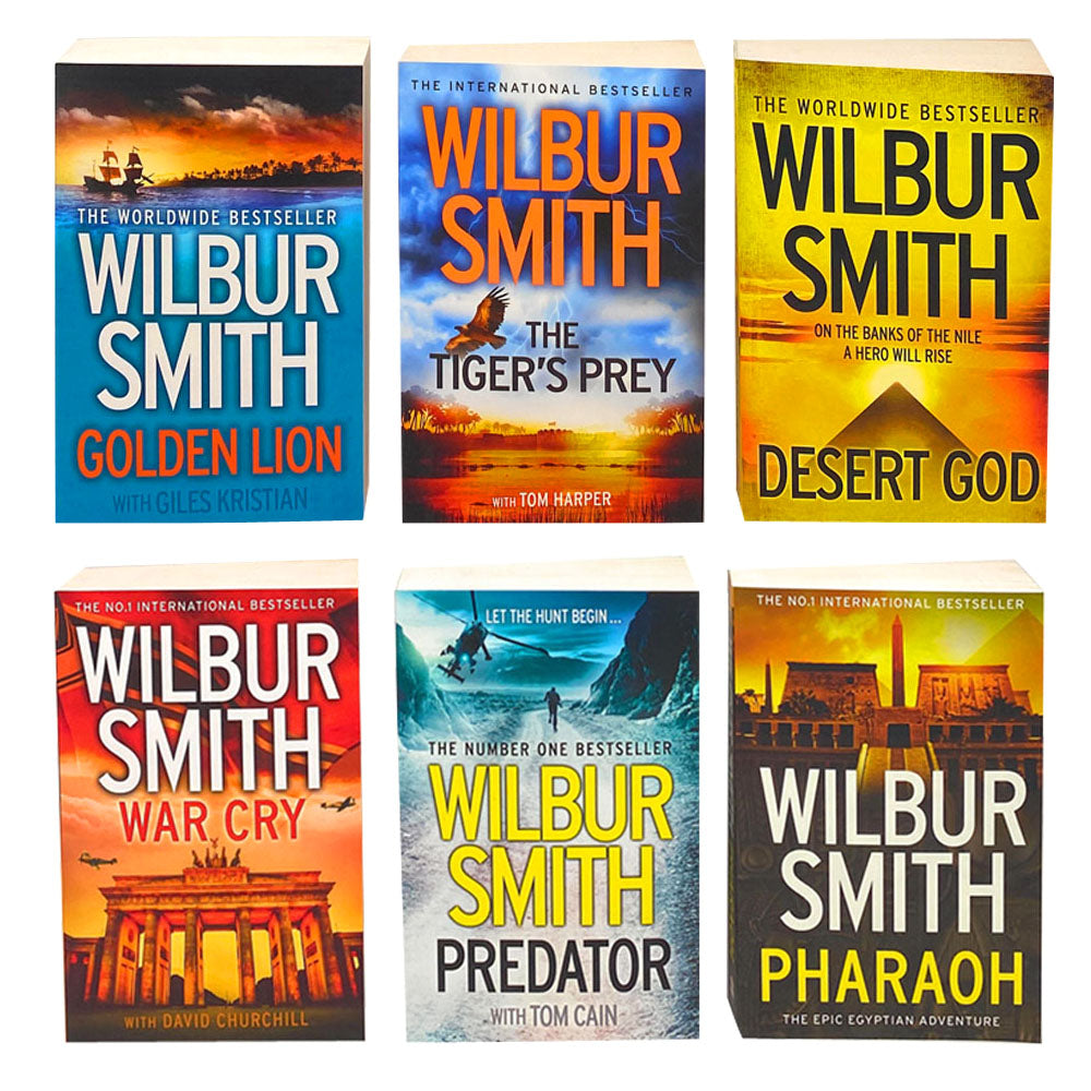 Wilbur Smith Collection 6 Book Set – Adventure Fiction Series, Historical Thriller Novels, Bestselling Books by Top Author for Youth & Adults