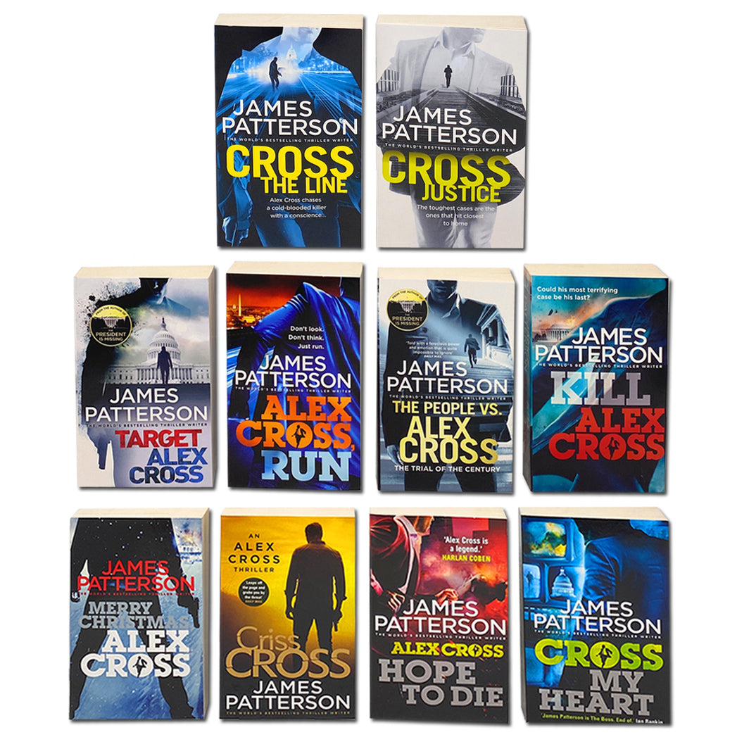 James Patterson Alex Cross Series 10 Books Collection Set (Fear No Evil, The People vs, Criss Cross,  Alex Cross, Cross the Line, Deadly Cross & More) | Paperback