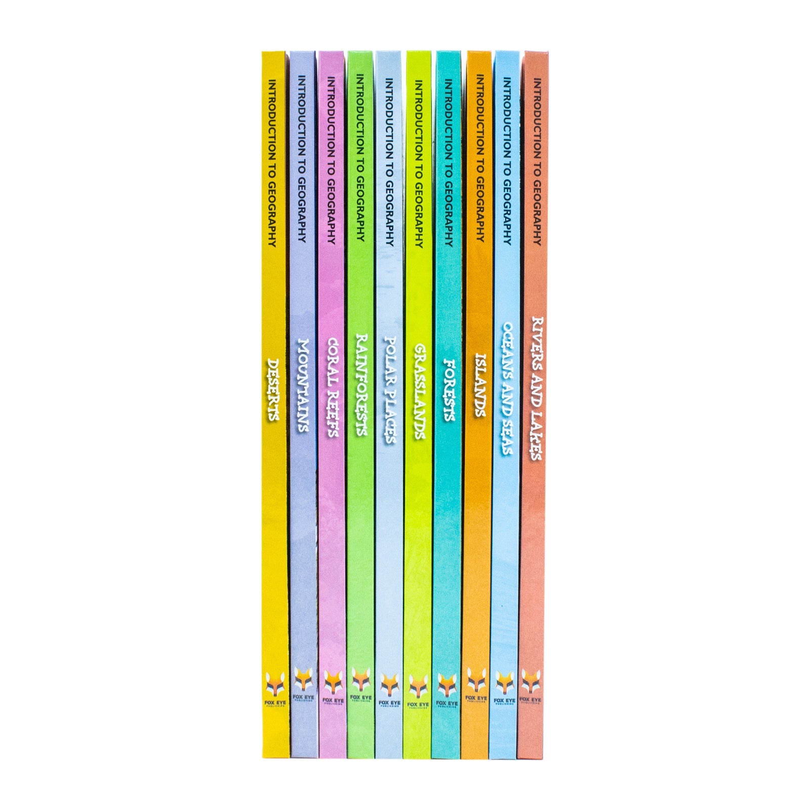 Childrens Introduction To Geography For Beginners 10 Hardback Book Collection Set:: (Coral Reefs, Deserts, Forests, Grasslands, Islands, Mountains, ... Polar Places, Rainforests, Rivers and Lakes)