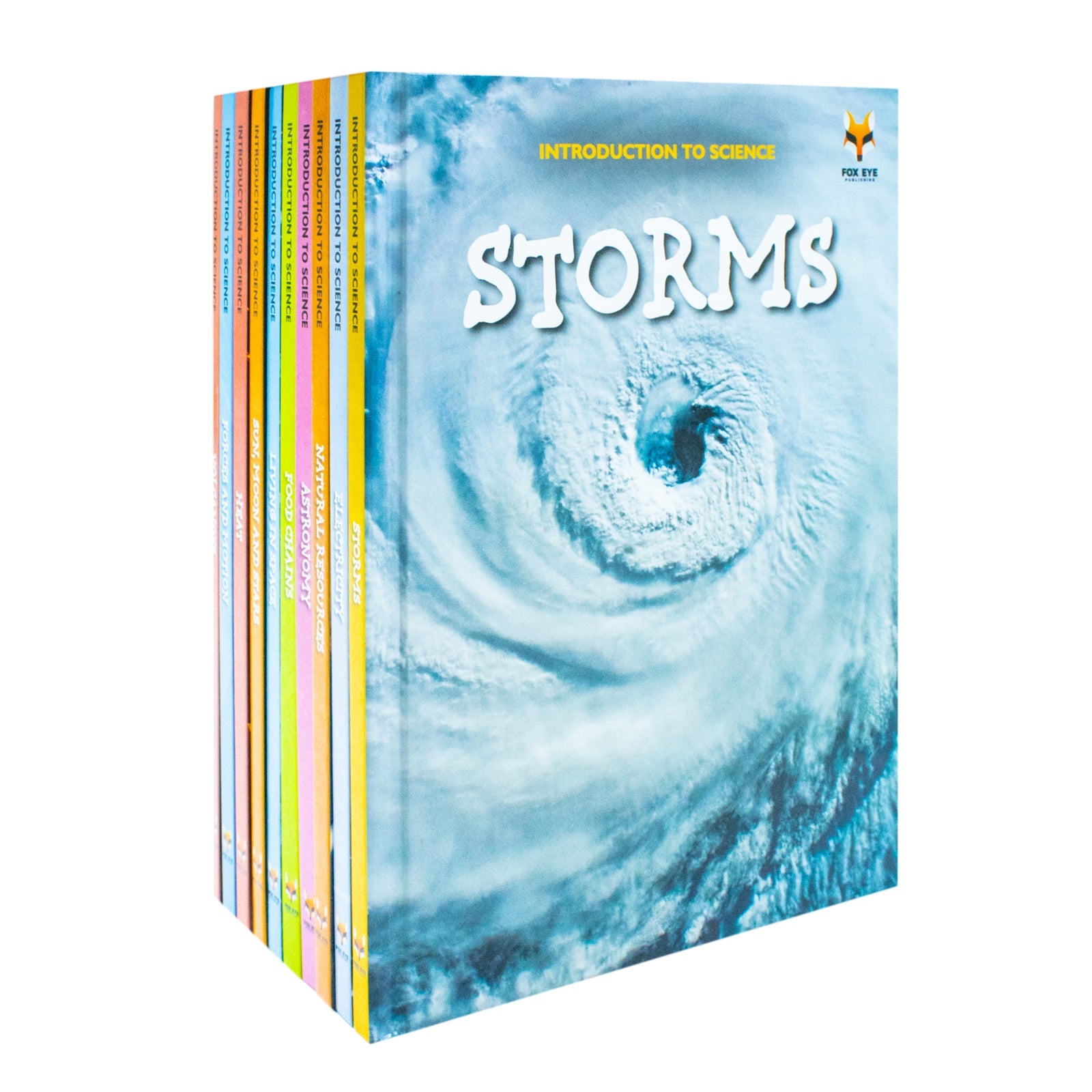 Children Introduction To Science For Beginners (Series 1) 10 Hardback Book collection Set: (Astronomy, Electricity, Food Chains, Forces And Motion, ... Storms, Sun, Moon And Stars, Volcanoes)