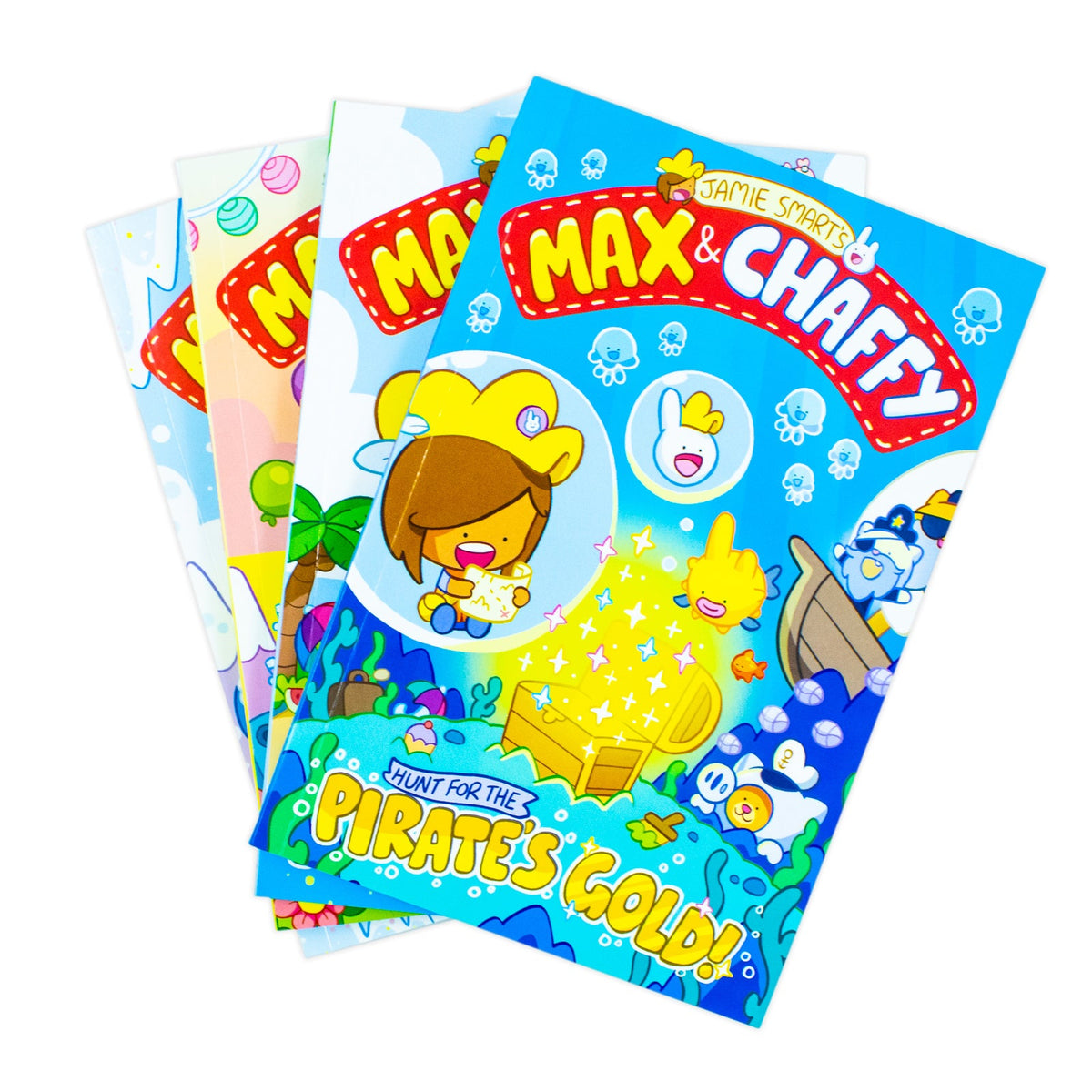 Max and Chaffy Series 4-Book Collection by Jamie Smart | Fun Children's Adventure & Mystery Books | Pirates, Cupcakes, Animal Island | For Kids 7+