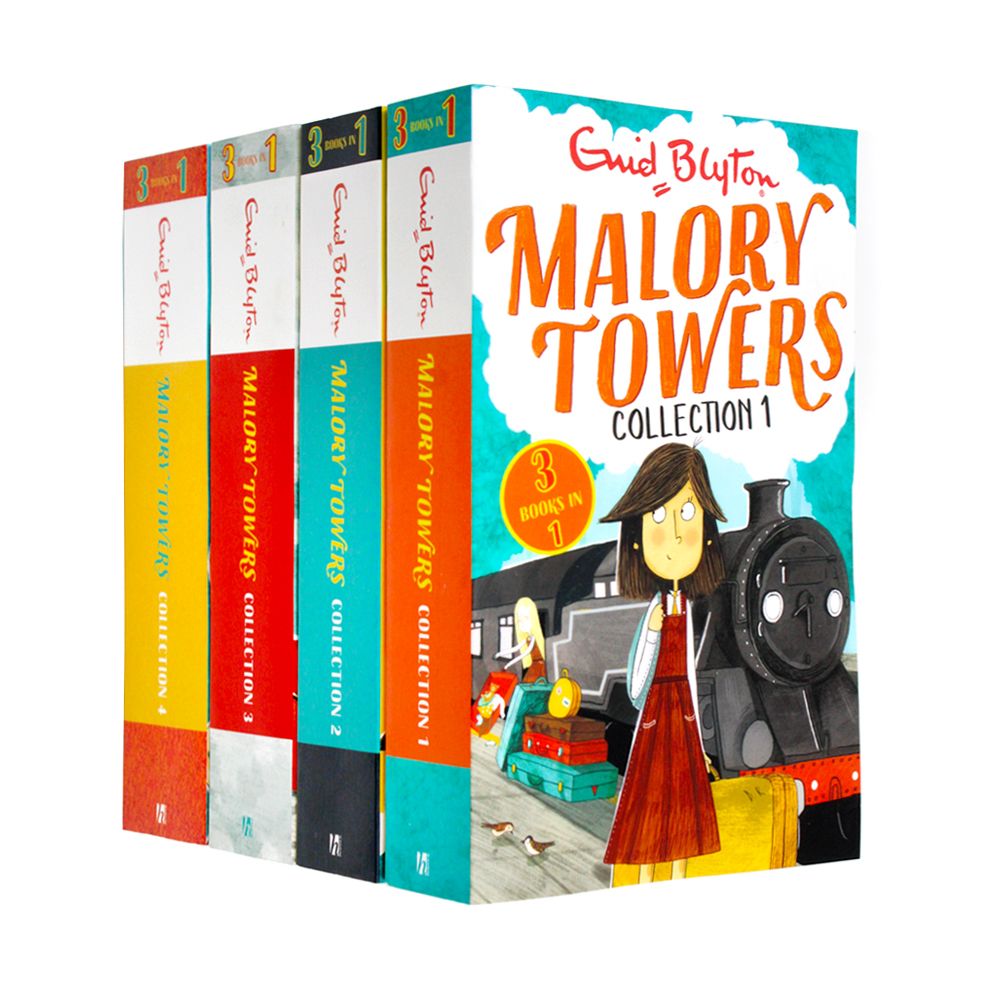 Enid Blyton Malory Towers 4-Book Set – 12 Story Collection: First Term, Second Form, Third Year, Upper Fourth | Classic School Stories for 12+ years