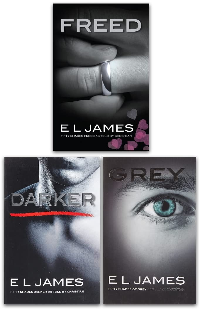 Fifty Shades Trilogy 3 Book Set by E. L. James – Grey, Darker, Freed – Bestselling Adult Romance, Erotic Fiction, Love Story, Contemporary Literature