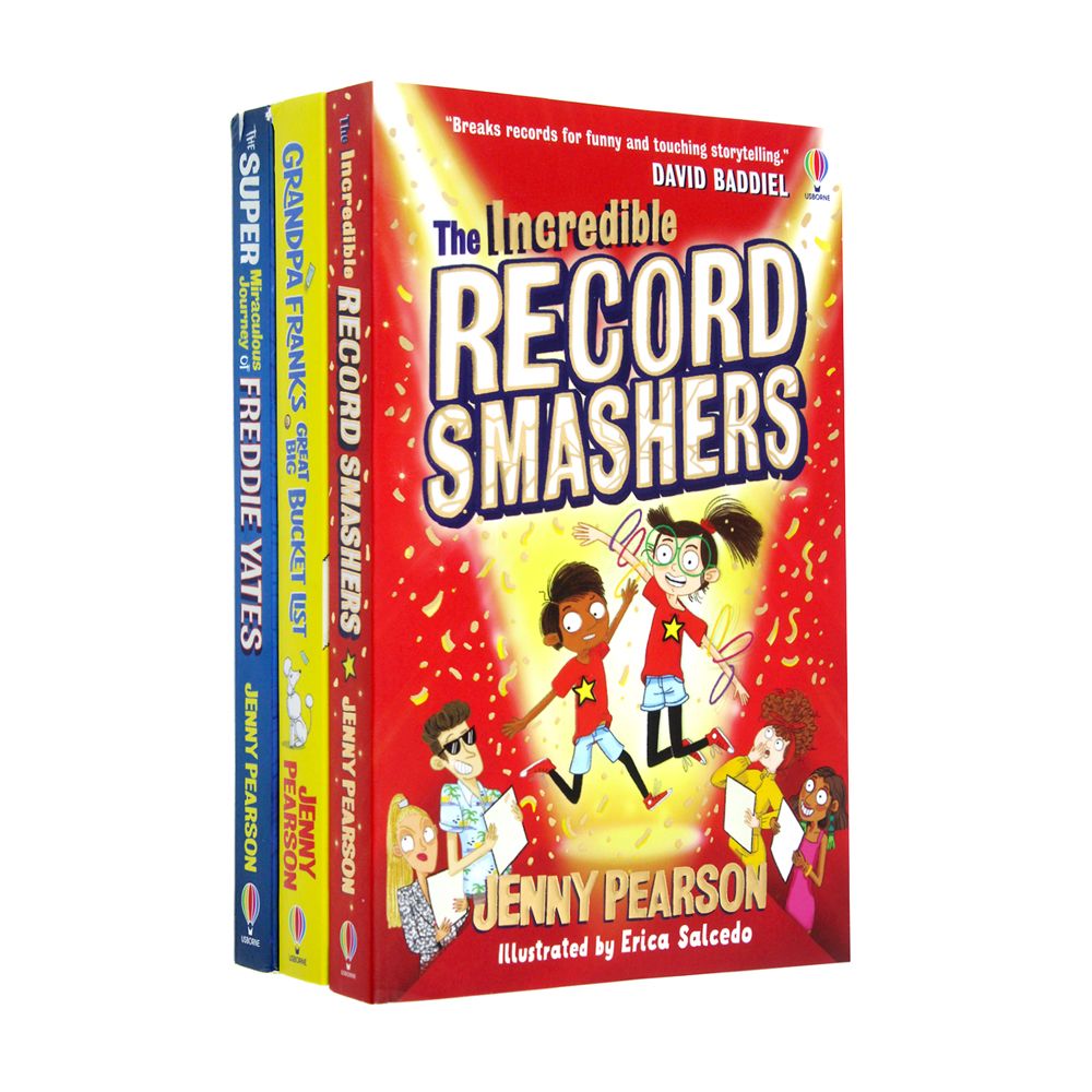 Jenny Pearson 3 Books Collection Set (The Incredible Record Smashers, Grandpa Frank's Great Big Bucket List & The Super Miraculous Journey of Freddie Yates) | Paperback