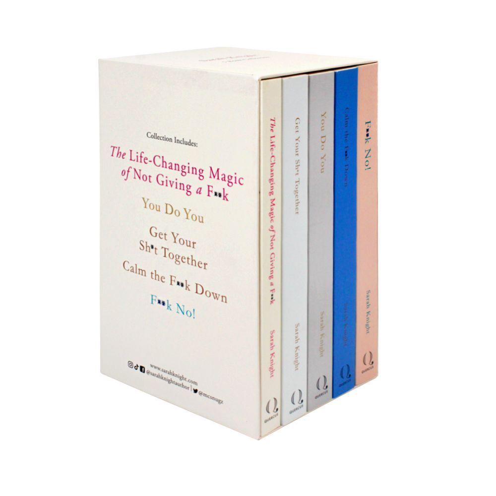 A No F*cks Given Guide Series 1-5 Book Box Set by Sarah Knight - The Life-Changing Magic of Not Giving a F*ck & More - Self-Help Book Collection