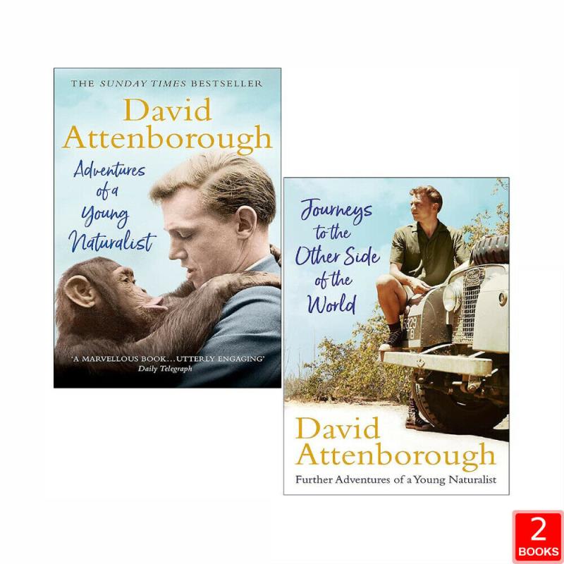 David Attenborough 2-Book Set – Adventures of a Young Naturalist & Journeys to the Other Side of the World | Nature, Animals, Science & Exploration