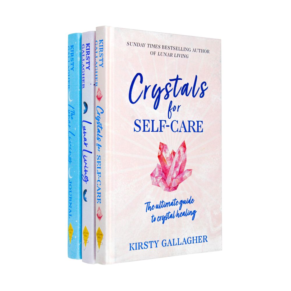 Kirsty Gallagher Collection 3 Book Set – Crystals for Self-Care, Lunar Living & Journal – Wellness, Healing, Mindfulness, Moon Phases, Self-Discovery