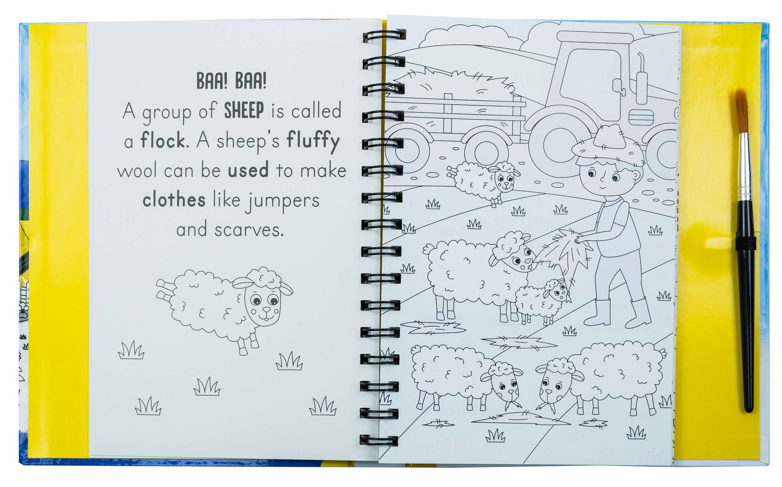 Magic Water Colouring Activity Collection 3 Book Set By Jenny Copper( Wheel & Steel Machines, Farm, Dinosaurs)