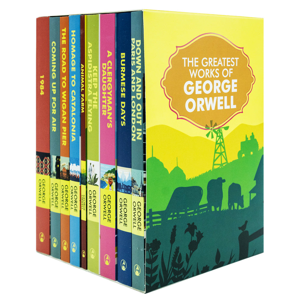 The Greatest Works of George Orwell 9-Book Collection Set | Classic Literature, Dystopian Fiction, 1984, Burmese Days, Homage to Catalonia & More