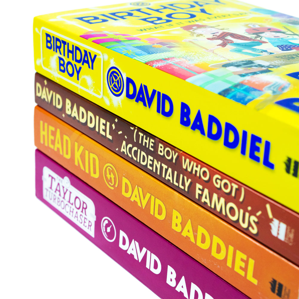 David Baddiel 4-Book Collection Set | Birthday Boy, Taylor Turbochaser, Accidentally Famous, Head Kid | Fun Kids Fiction, Humor & Adventure Stories