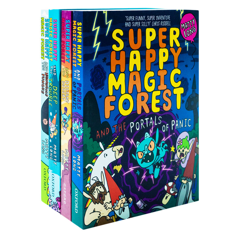 Super Happy Magic Forest Series by Matty Long – 4 Books Collection Set | Children's Fantasy, Adventure, Magical Stories, Illustrated Books, 8+ Years