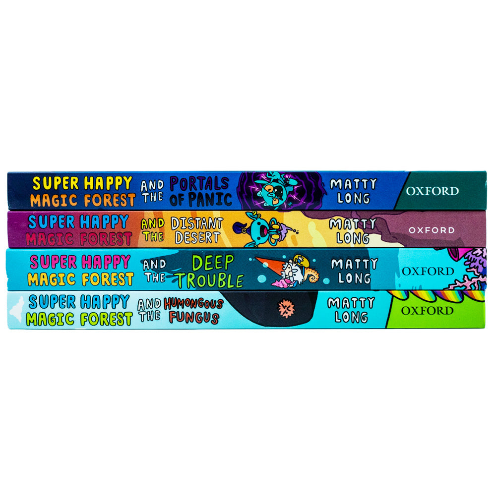 Super Happy Magic Forest Series by Matty Long – 4 Books Collection Set | Children's Fantasy, Adventure, Magical Stories, Illustrated Books, 8+ Years