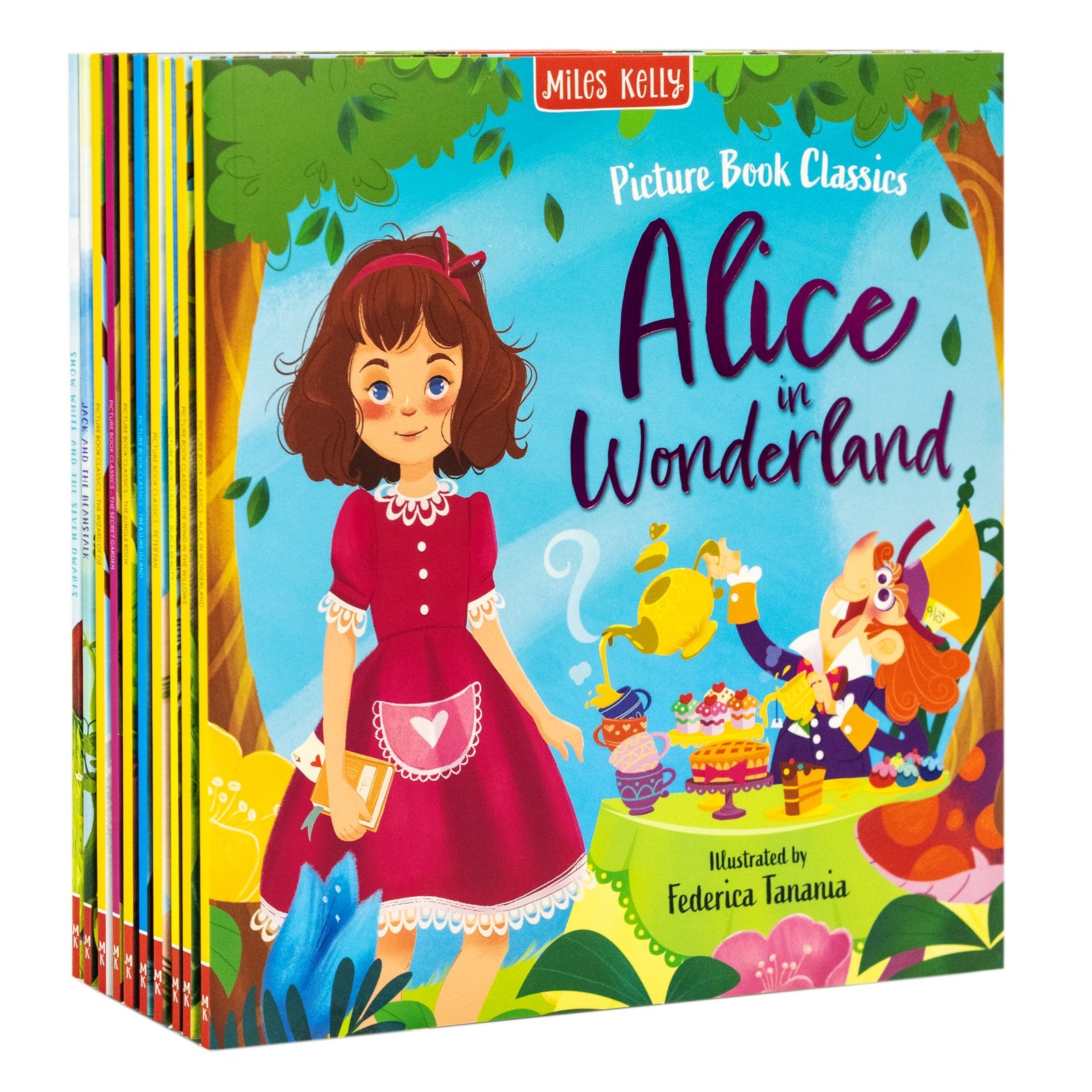 Children Classic Fairytale Bed Time Stories Adventure 10 Picture Books Collection Set - Aladdin Jack And The Beanstalk Peter Pan Snow White The Wizard of Oz and other stories