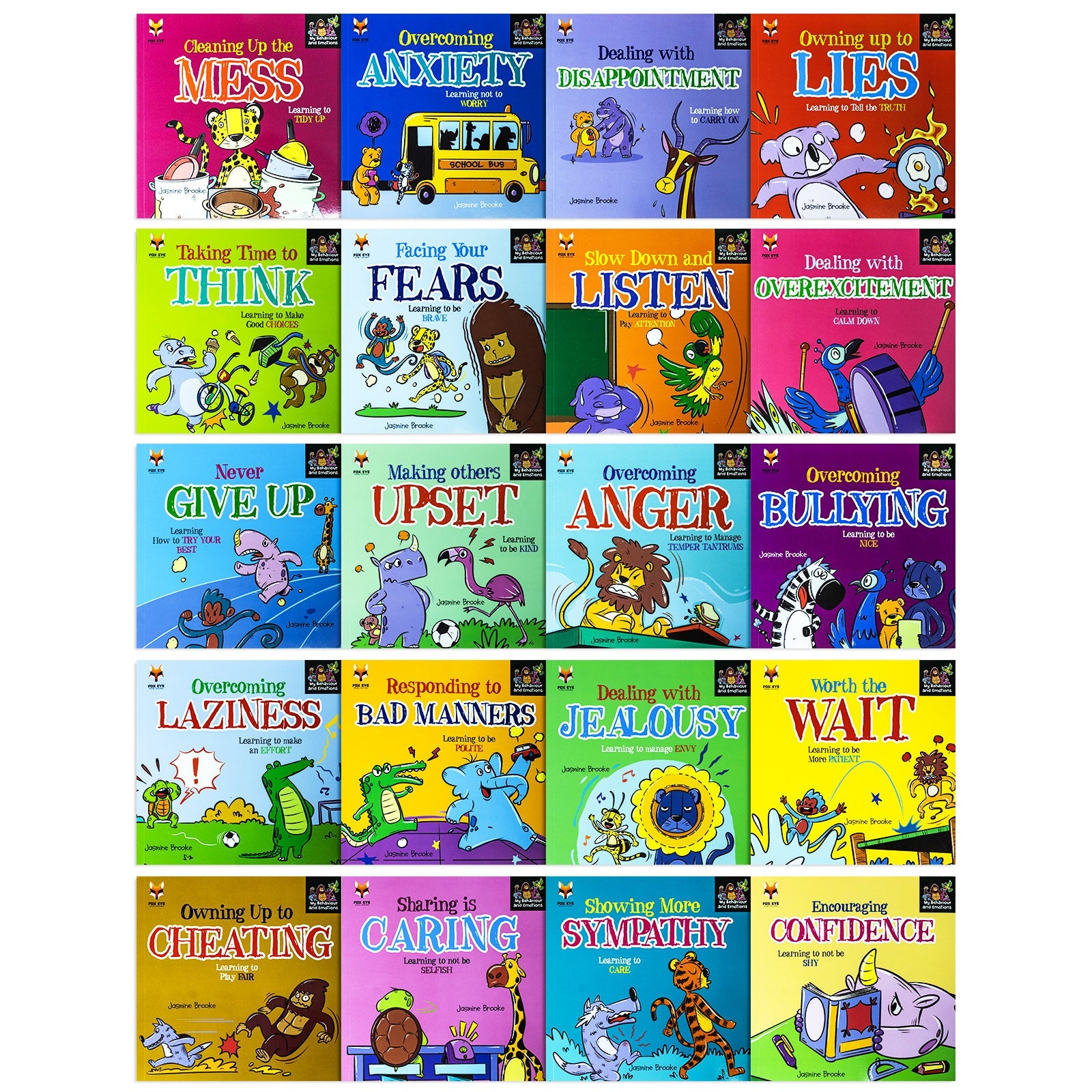 My Children Behaviour and Emotions Library 20 Books Box Set Anxiety, Confidence, Bullying, Sympathy, Lying, Jealousy, Anger, Patience, Sharing, Bad Manners, Kindness