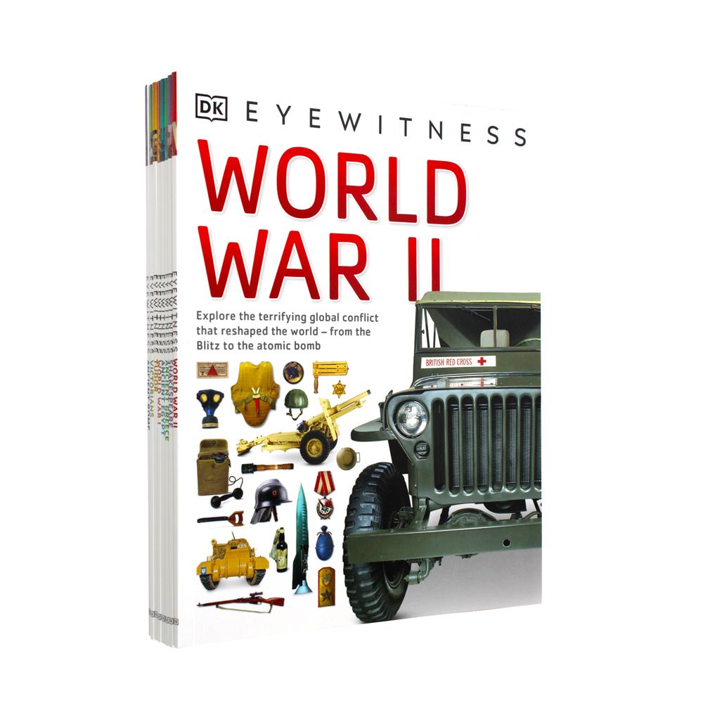 DK Eyewitness Collection 8 Book Set – Ancient Egypt, Rome, Greece, Tudor, World Wars, Victorians, Shakespeare – Educational Kids History Books Series