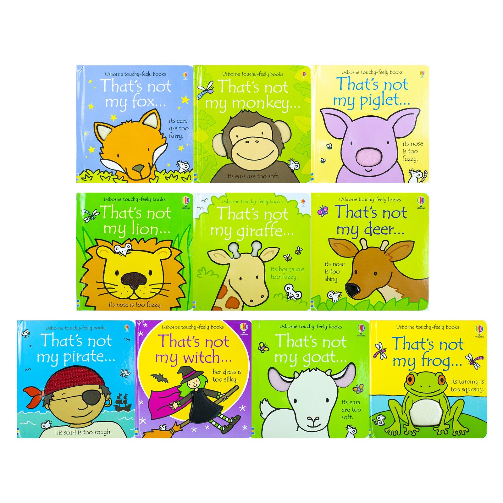 Usborne Touchy-Feely That's Not My… 10-Book Collection (Series 3 & 4) | Interactive Sensory Board Books for Toddlers & Early Learning Fun