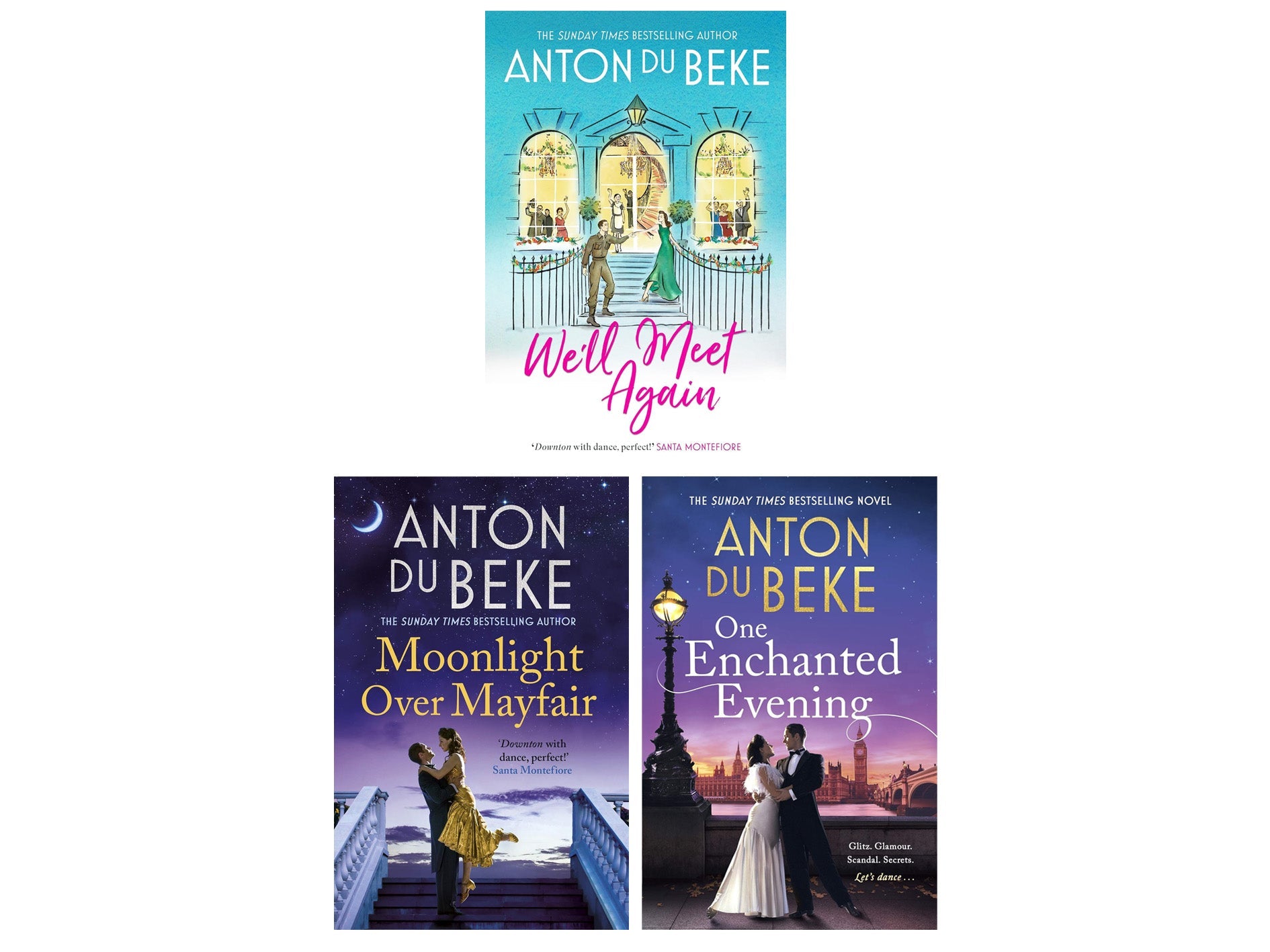 Anton Du Beke Wartime Romance Trilogy 3-Book Set | Love Stories, Literature, Bestseller | One Enchanted Evening, Moonlight Over Mayfair & We’ll Meet Again