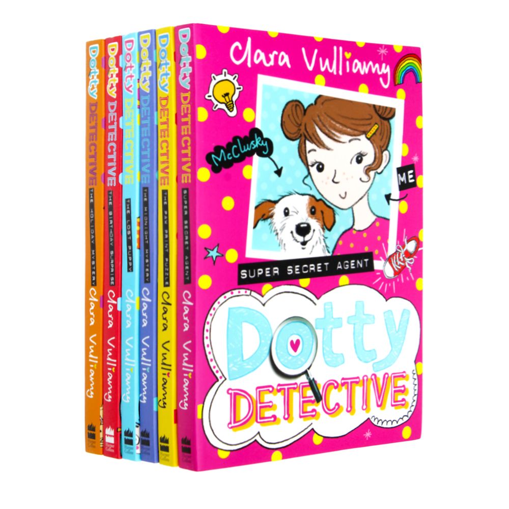 Dotty Detective 6 Book Set by Clara Vulliamy – Children's Mystery Series Fun Animal Stories, Adventure, Humor, Friendship, Reading Goals