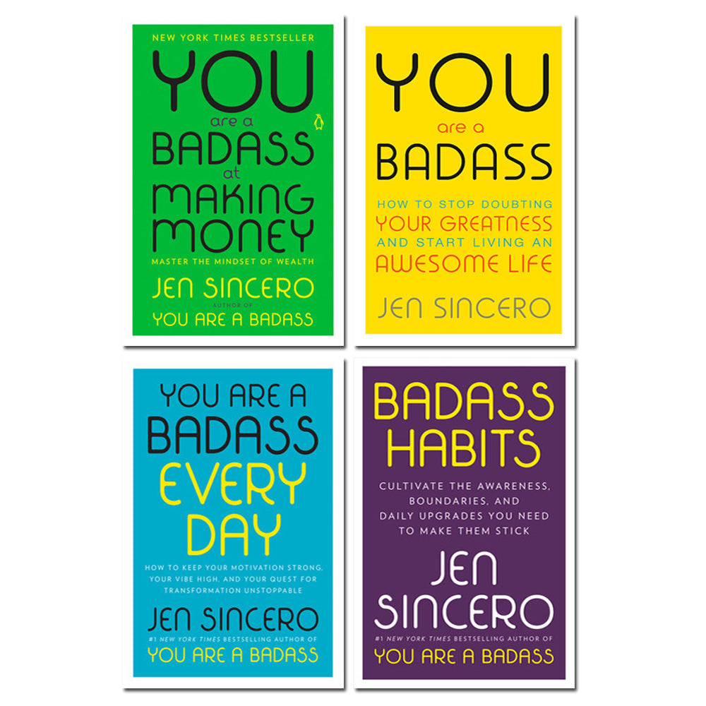 You Are a Badass Series 4 Books Collection Set by Jen Sincero – Self-Help, Motivation, Personal Growth, Confidence, Empowerment & Life-Changing Advice