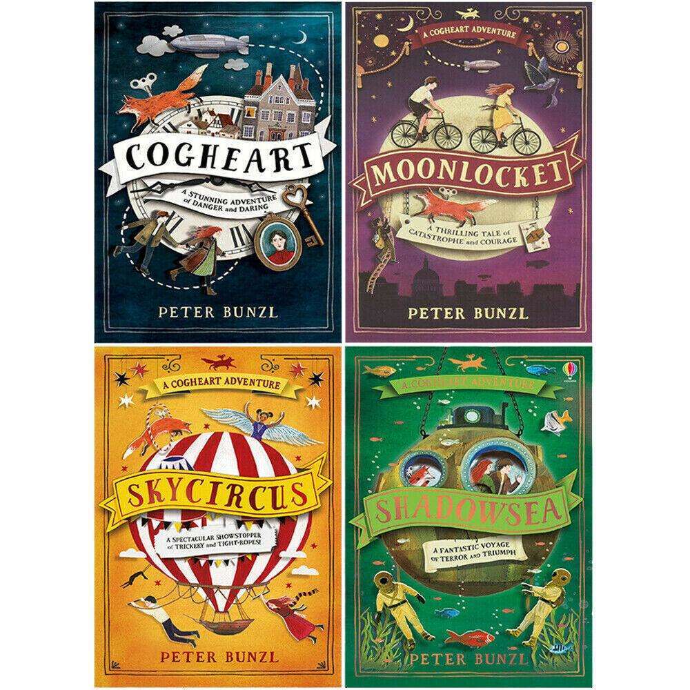 A Cogheart Adventure Series 4 Book Collection Set by Peter Bunzl | Children's Fantasy Adventure Books | Imaginative Stories for 8+ years
