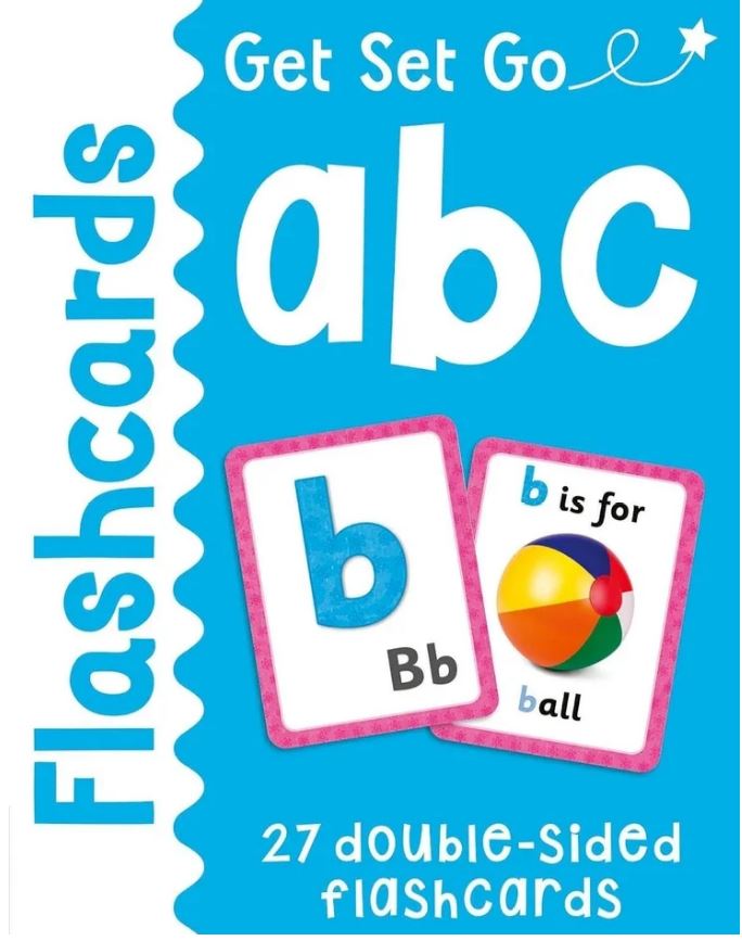 Get Set Go Early Learning Flashcards Ages 3+ – ABC, Numbers, Animals, Colours & Shapes | Early Childhood Education Card Tray Set