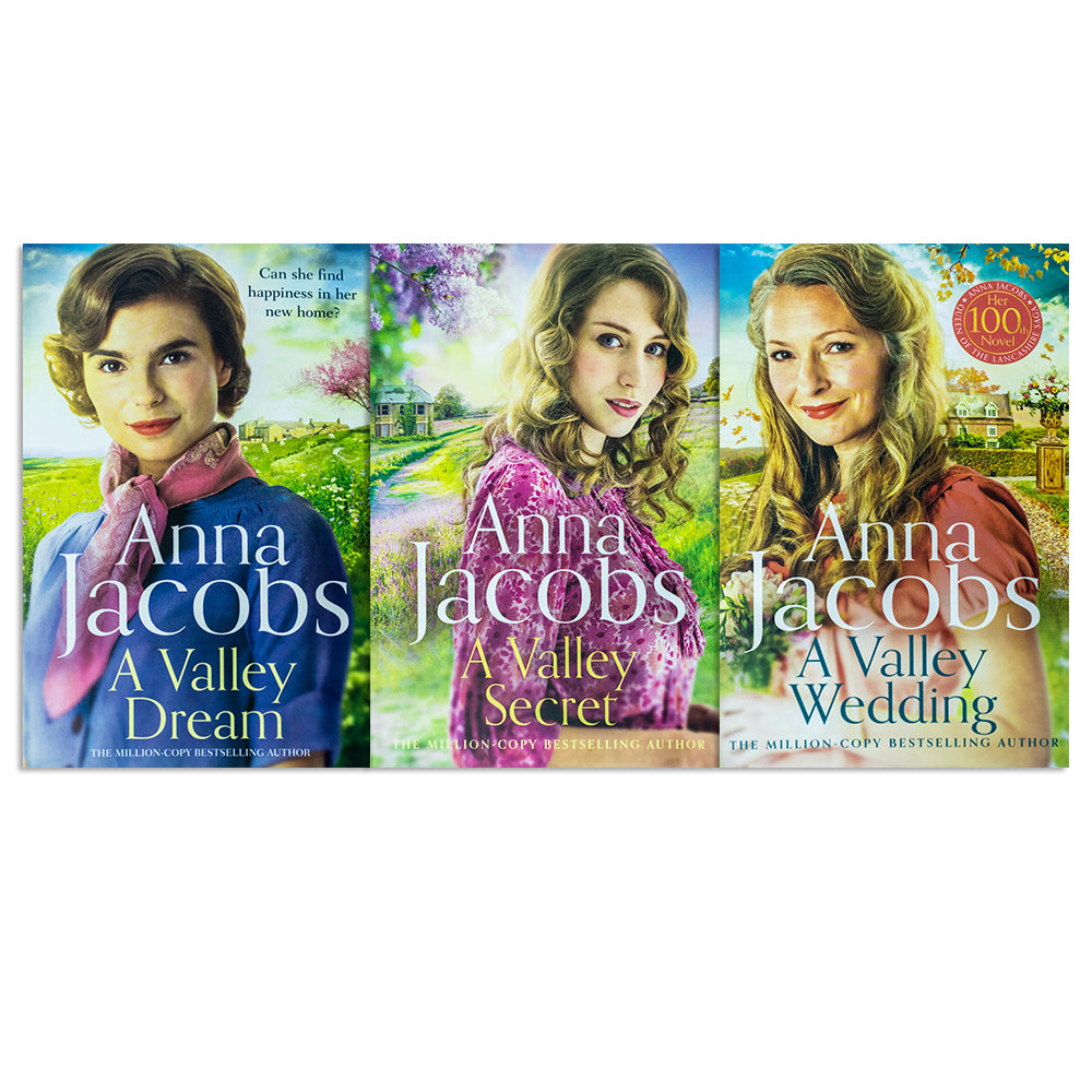 Anna Jacobs Backshaw Moss Series | 3-Book Collection Set – Heartwarming Romance & Fiction Trilogy (A Valley Dream, A Valley Secret, A Valley Wedding)