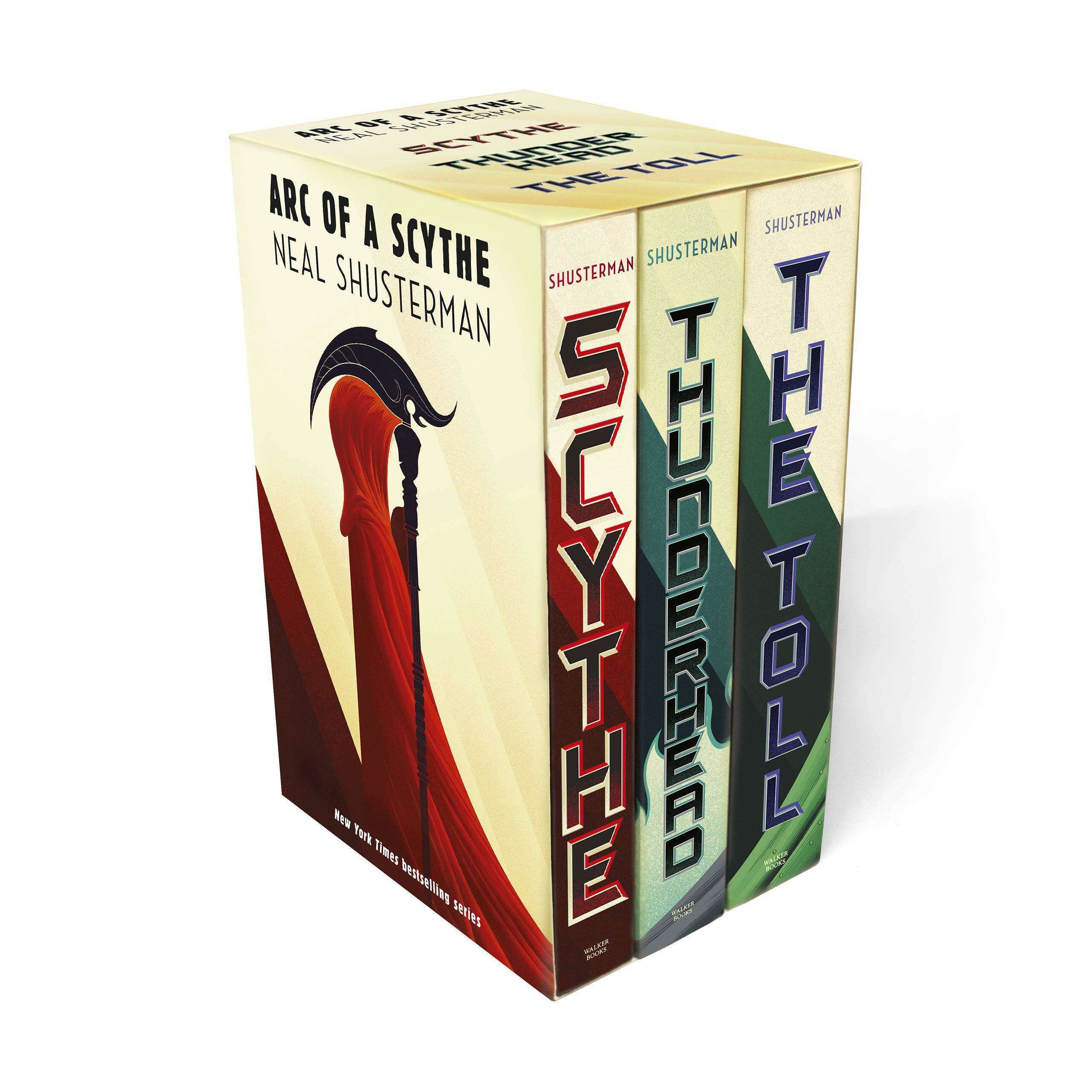Arc of a Scythe Trilogy by Neal Shusterman | Young Adult Dystopian Fiction Paperback Boxed Set (Scythe,Thunderhead,The Toll) Adventure &Suspense Books