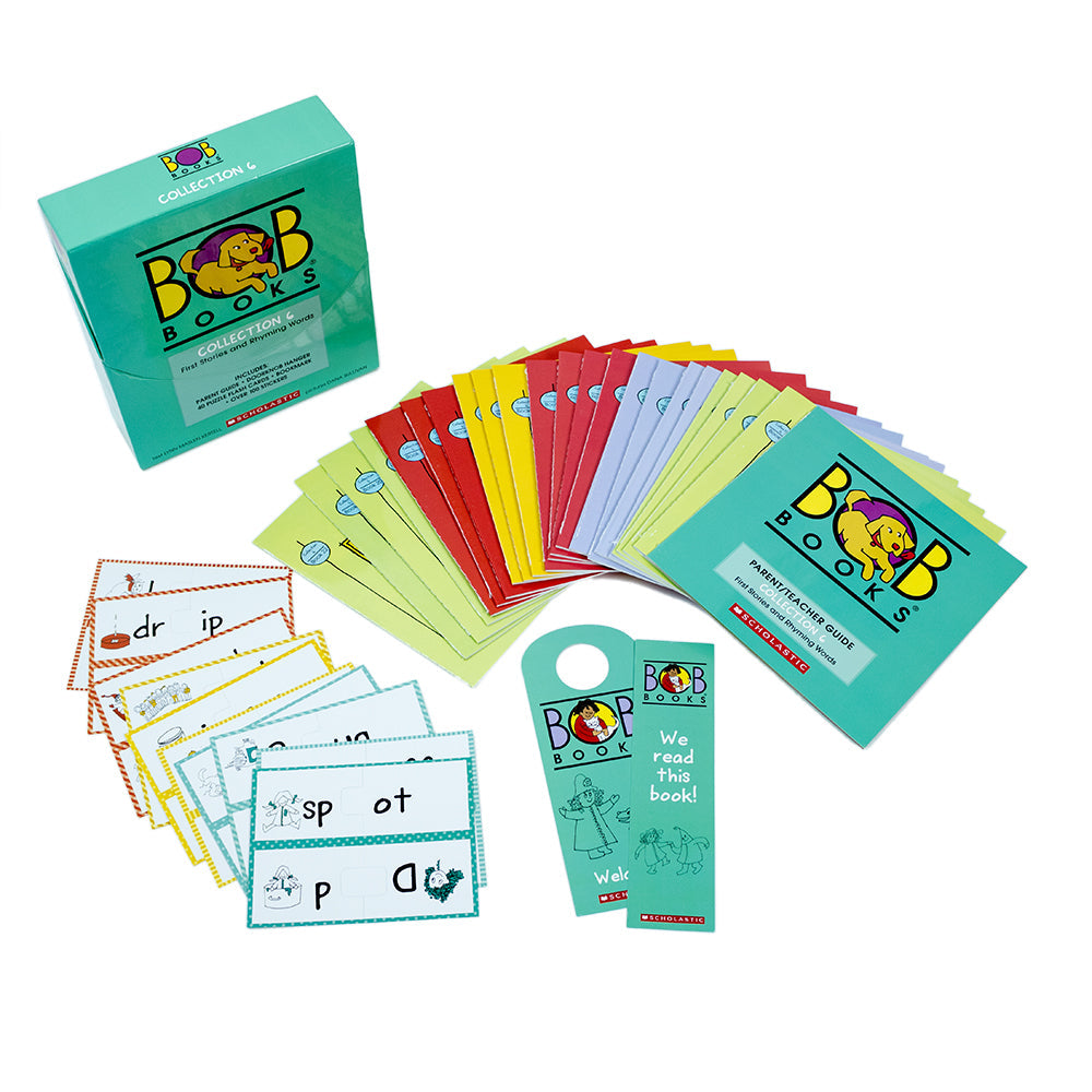 Bob Books Collection Set Box 6 (First Stories & Rhyming Words) | Kids Word Book Box Set | Phonics, Early Readers, Literacy, Learning & Fun Stories