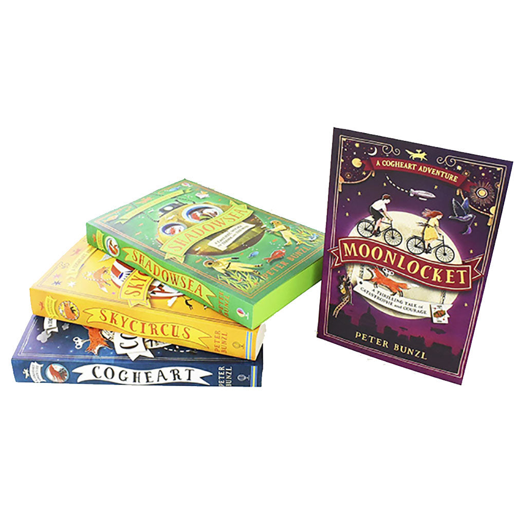 A Cogheart Adventure Series 4 paperback Book Collection Set by Peter Bunzl | Children's Fantasy Adventure Books | Imaginative Stories for 8+ years