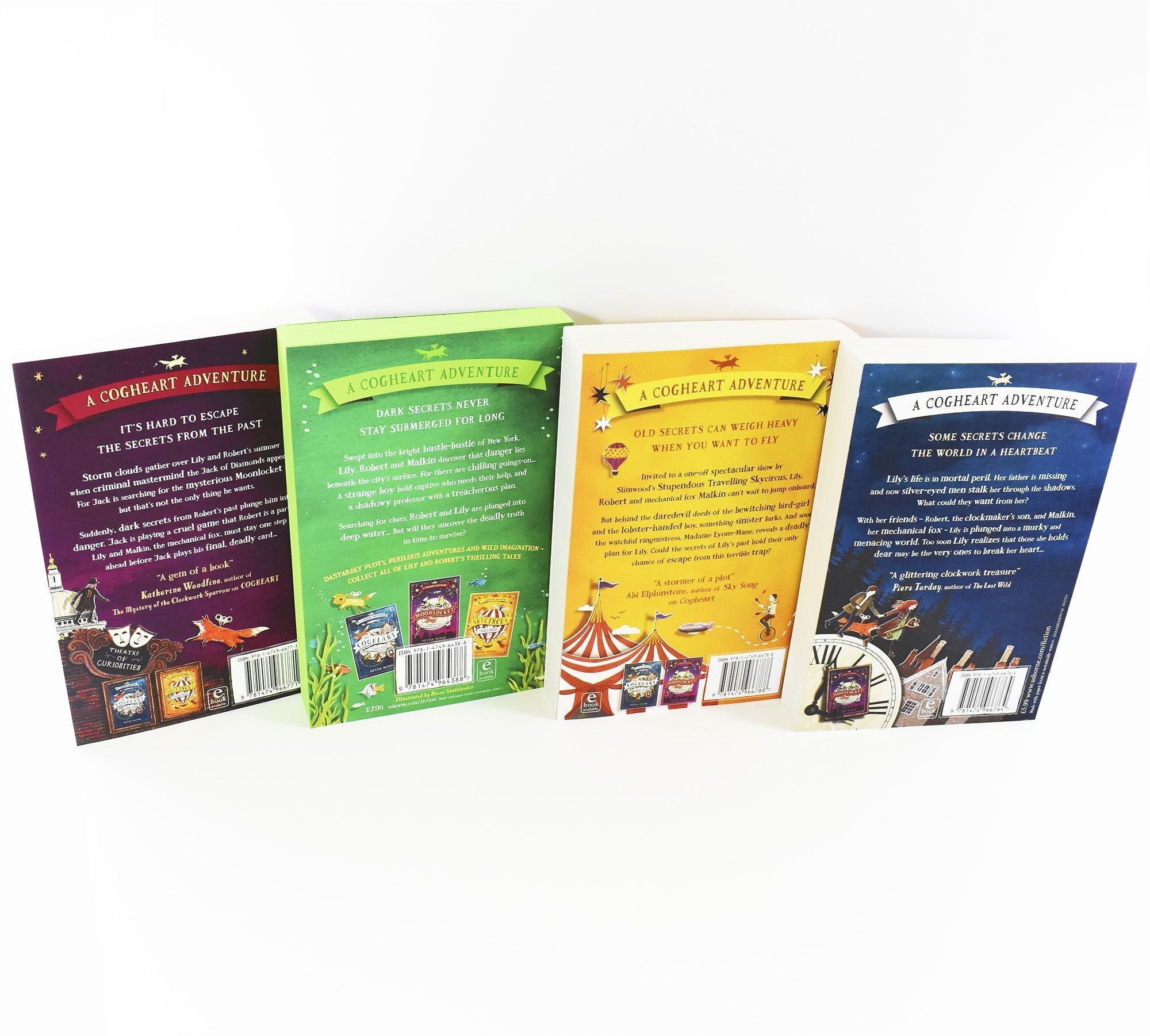 A Cogheart Adventure Series 4 paperback Book Collection Set by Peter Bunzl | Children's Fantasy Adventure Books | Imaginative Stories for 8+ years