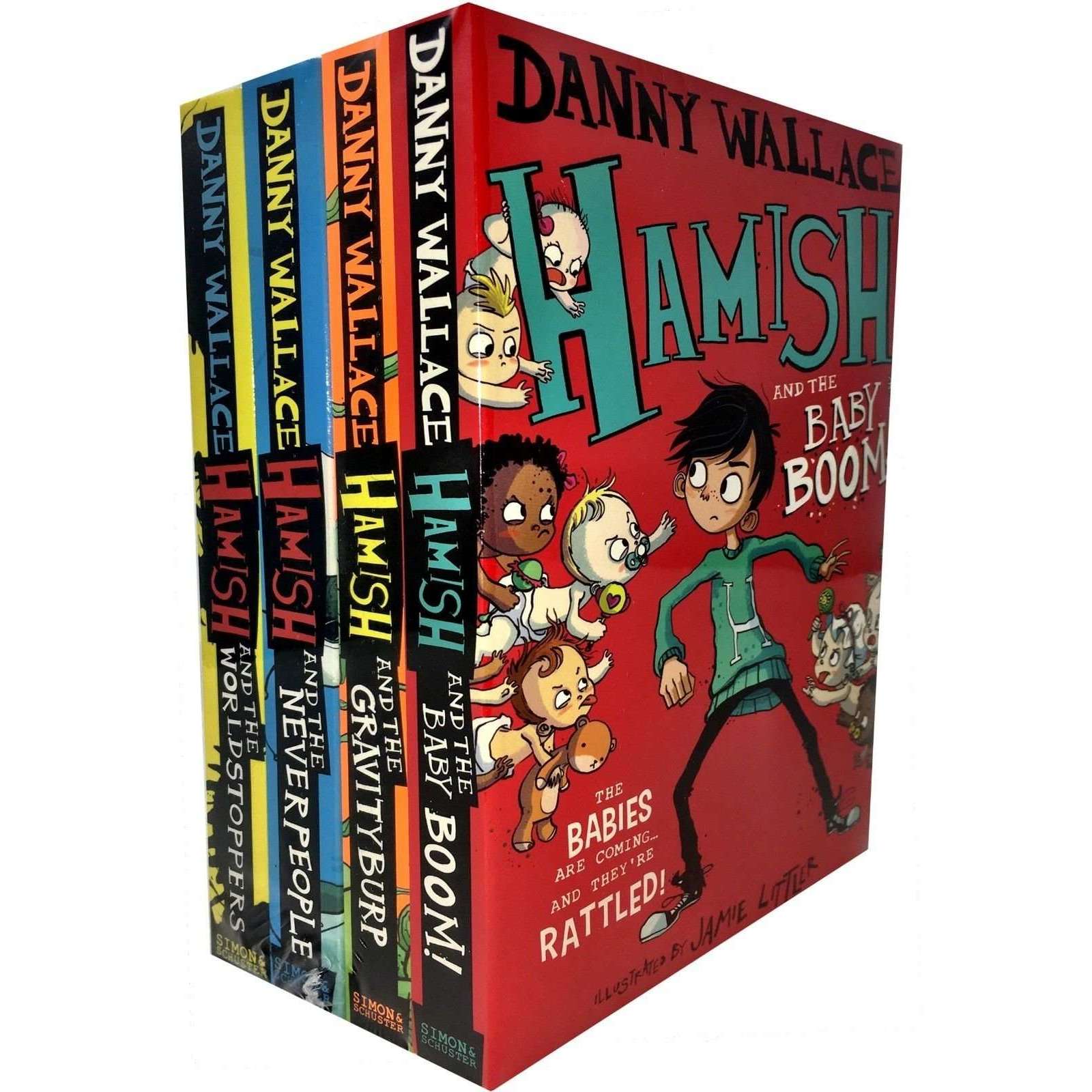 Danny Wallace Hamish 4-Book Collection Set | Hamish & the Gravityburp, Baby Boom & More | Funny Kids Fiction, Adventure, Family Fun & Entertainment