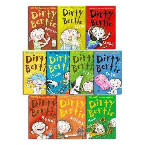 Dirty Bertie 10 Paperback Book Collection (Series 1) by David Roberts – Funny & Adventurous Children's Books | Illustrated Stories for 7+ years