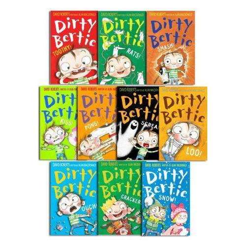 Dirty Bertie Collection – 10 Book Set (Series 2) by David Roberts | Funny Stories, Kids’ Humor, Children's Fiction, Fun Reading, Paperback Series
