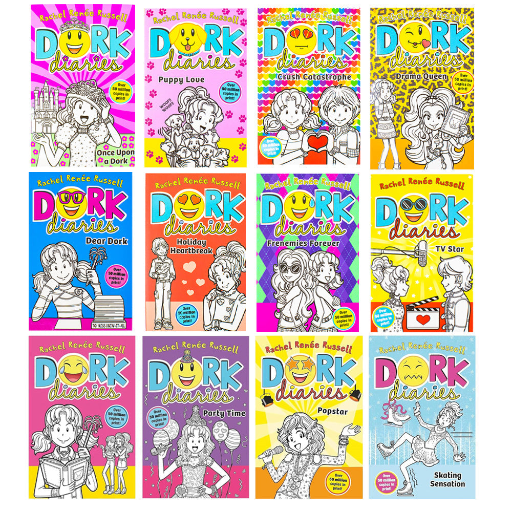 Dork Diaries 12 Books Collection Set by Rachel Renee Russell – Bestselling School Life & Friendship Stories | Paperback